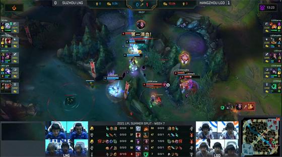 LOL-LPL：Ale连续两局对位单杀打开局面，LNG让一追二战胜LGD