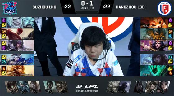 LOL-LPL：Ale连续两局对位单杀打开局面，LNG让一追二战胜LGD