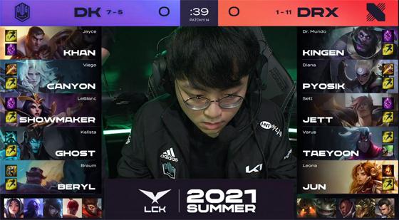 LOL-LCK：Canyon超神佛耶戈打穿三路，DK“人机局”2-0轻取DRX
