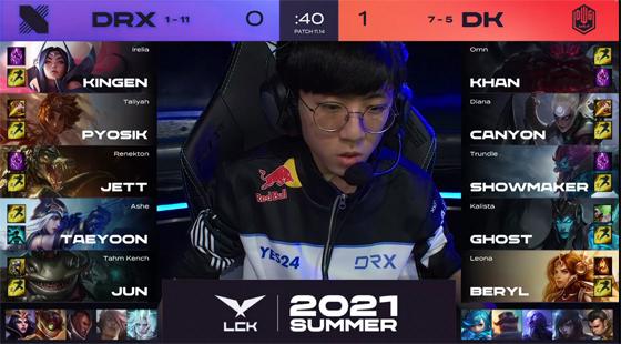 LOL-LCK：Canyon超神佛耶戈打穿三路，DK“人机局”2-0轻取DRX