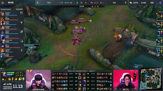 LOL-LPL：knight盲僧两次对位单杀鳄鱼，TES苦战三局2-1复仇RW