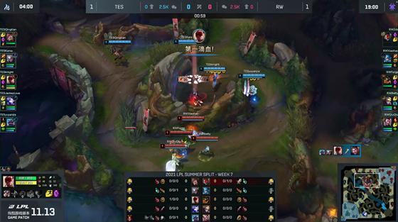 LOL-LPL：knight盲僧两次对位单杀鳄鱼，TES苦战三局2-1复仇RW