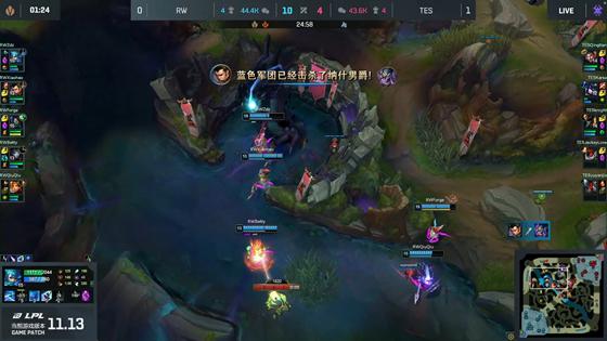 LOL-LPL：knight盲僧两次对位单杀鳄鱼，TES苦战三局2-1复仇RW