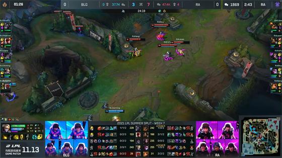 LOL-LPL：iBoy厄斐琉斯清辉夜凝输出爆表，RA鏖战三局2-1击败BLG