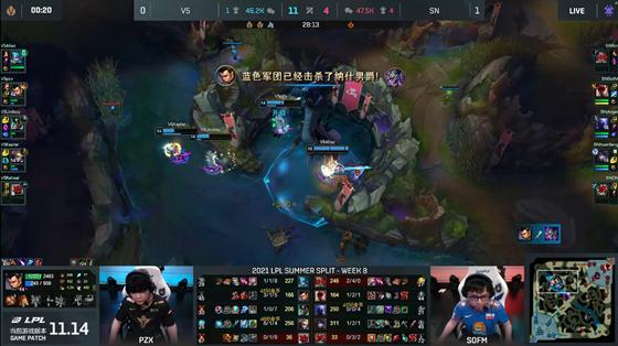 LOL-LPL：pzx佛耶戈重大失误忘带惩戒，SN 2-1有惊无险击败V5