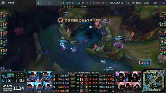 LOL-LPL：pzx佛耶戈重大失误忘带惩戒，SN 2-1有惊无险击败V5