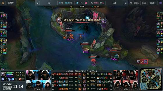 LOL-LPL：Jiejie首发完美节奏带动全局，EDG连下两局2-0横扫V5
