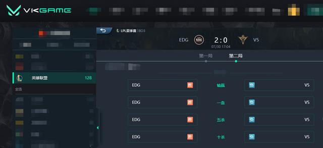 LOL-LPL：Jiejie首发完美节奏带动全局，EDG连下两局2-0横扫V5