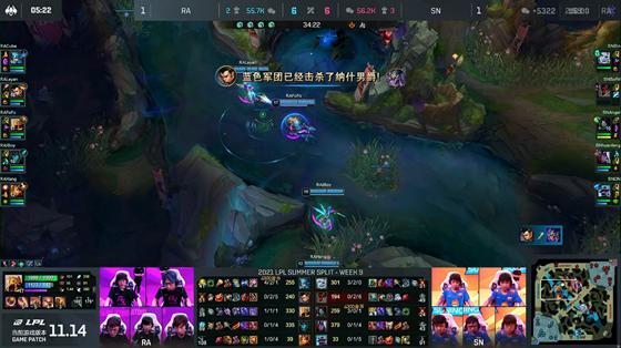 LOL-LPL：Cube格温四水龙一打二反杀梦魇，RA鏖战三局2-1击败SN