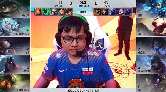 LOL-LPL：TT上单塔姆沦为“提款机”，SN速战速决2-0收官常规赛