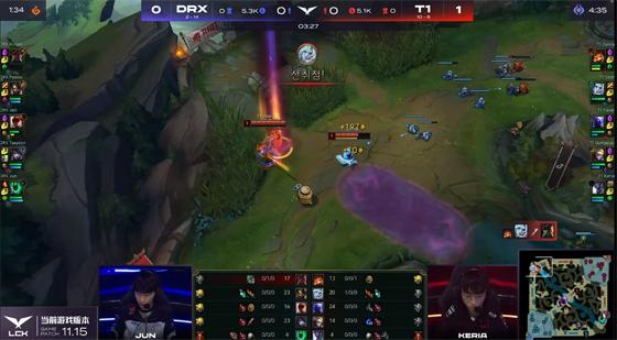 LOL-LCK：Faker瑞兹闪现禁锢逆转局面，T1有惊无险2-0翻盘战胜DRX