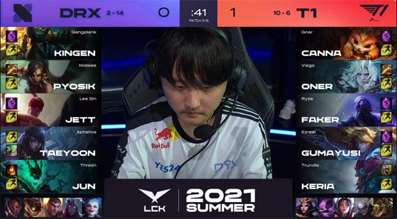LOL-LCK：Faker瑞兹闪现禁锢逆转局面，T1有惊无险2-0翻盘战胜DRX